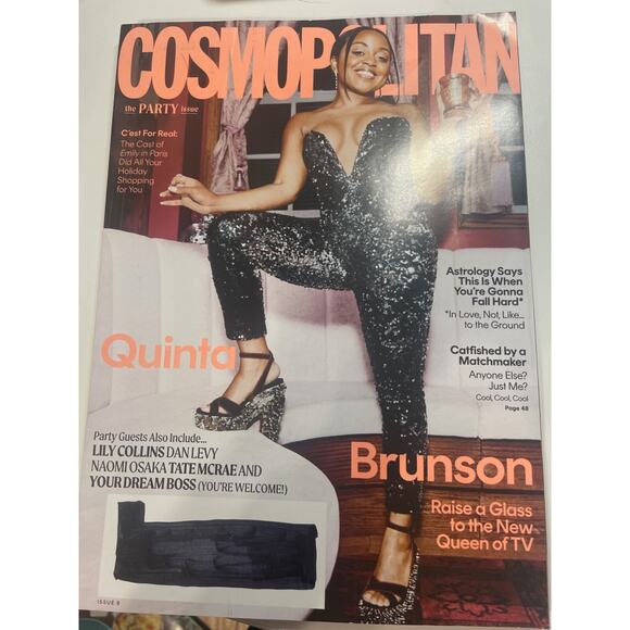 Cosmopolitan Magazine Quinta Brunson 2022 Issue 8 Vol 271 The Party Issue - Picture 1 of 1